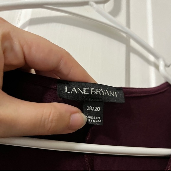 Lane Bryant Maroon Long Sleeve Dress 18/20 T1 - Picture 3 of 6